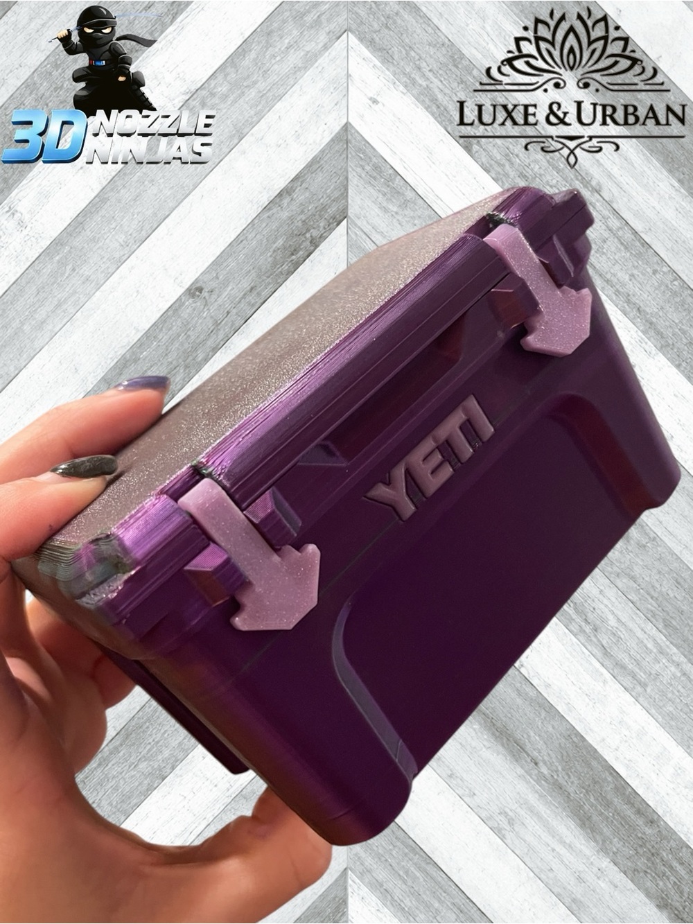 3d Custom Made YETI Logo Multicolor Metallic Storage/Business Card HolderCooler